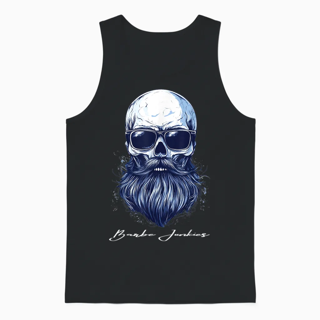Beard Bearded Skull Skull Gift T-Shirt, Black, S Unisex Tank Top in Black