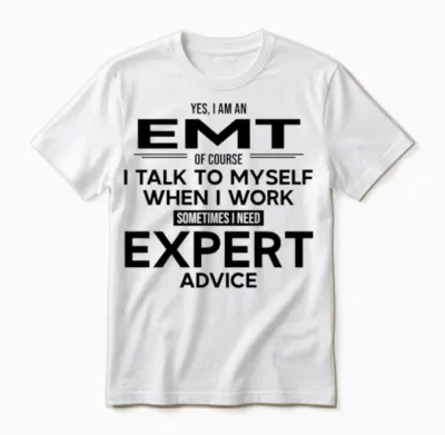 Emt Sometimes I Need Expert Advice Unisex T-Shirt - White