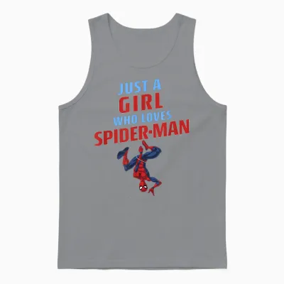 Marvel Spider-Man Classic Just a Girl Who Loves Spider-Man Unisex Tank Top - Sport Grey
