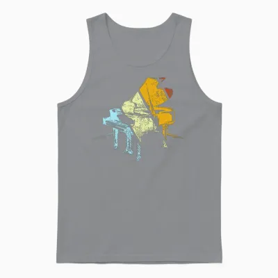 Piano Retro Unisex Tank Top - Sport Grey
