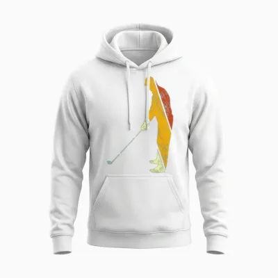 Golf Retro Unisex Hoodie - White