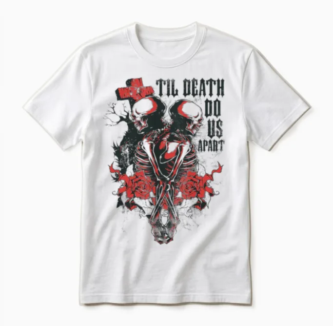 Till Death Do Us Apart Unisex T-Shirt in White