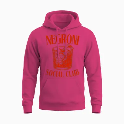 Ni Social Club I Retro Classic Gin Cocktail Team Chest Unisex Hoodie - Heliconia