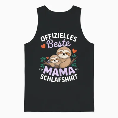 Offizielles Beste Mama Schlaf Schlafanzug Faultier Mutti Unisex Tank Top - Black