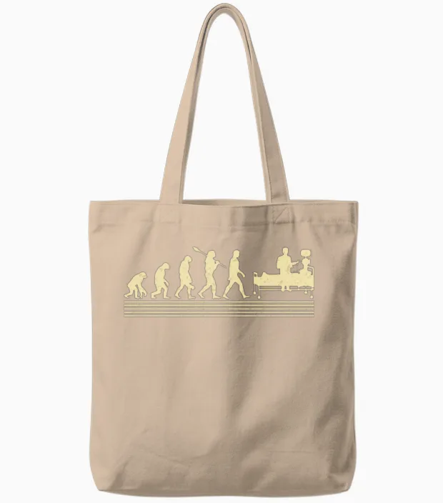 Respiratory Therapist Evolution Tote Bags in Natural
