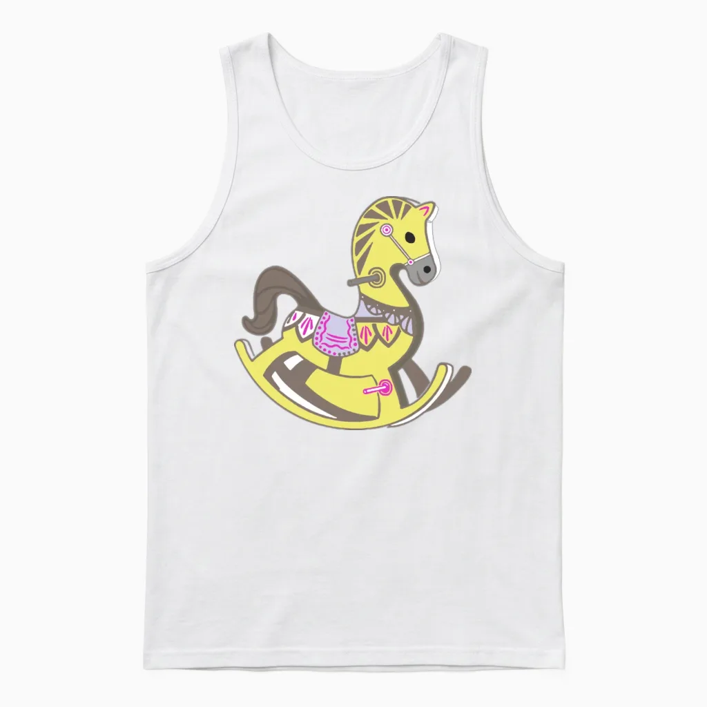 Horse Lovers Unisex Tank Top in White