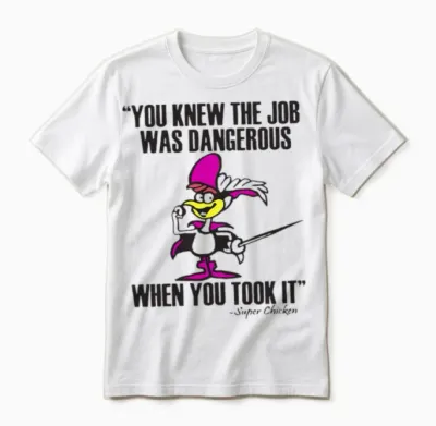 Super Chicken Solo Jay Ward Watch Art 60 Chicken T Unisex T-Shirt - White