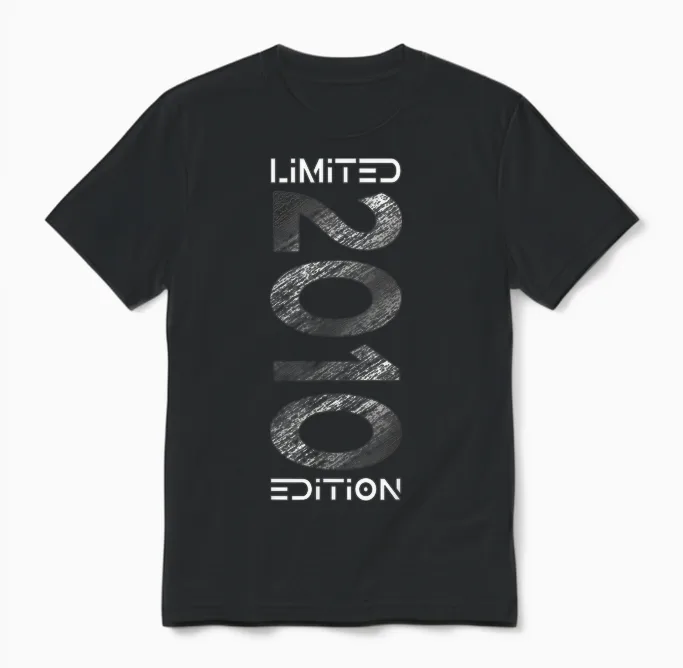 Limited Edition Jahrgang 2010 Junge Mädchen 16. Geburtstag Unisex T-Shirt in Black