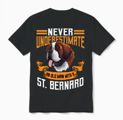 Saint Bernard Gift Men Unisex T-Shirt - Black