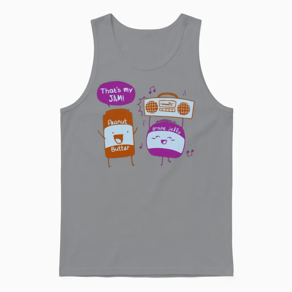 Peanut Butter and Jelly Unisex Tank Top in Sport Grey