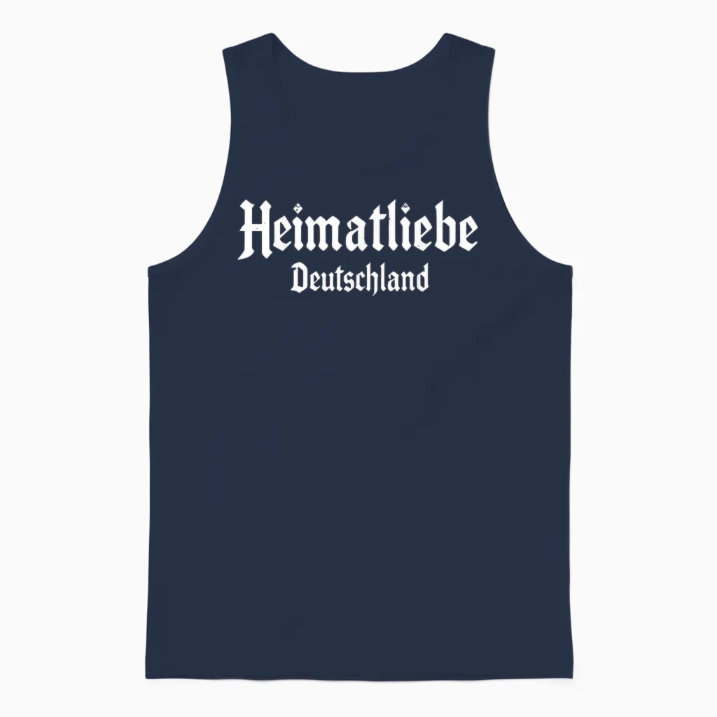 Patriotisch Retro Vintage Schrift Deutschland Heimatliebe Unisex Tank Top in Navy