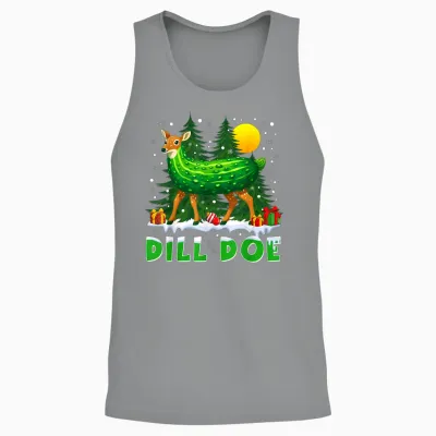 Dill Doe Pickle Funny Inappropriate Christmas Adult Humor Unisex Tank Top - Sport Grey