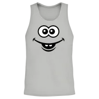 Smiling Face (smile / Happy / Lucky / Funny) Unisex Tank Top - Ash – 2