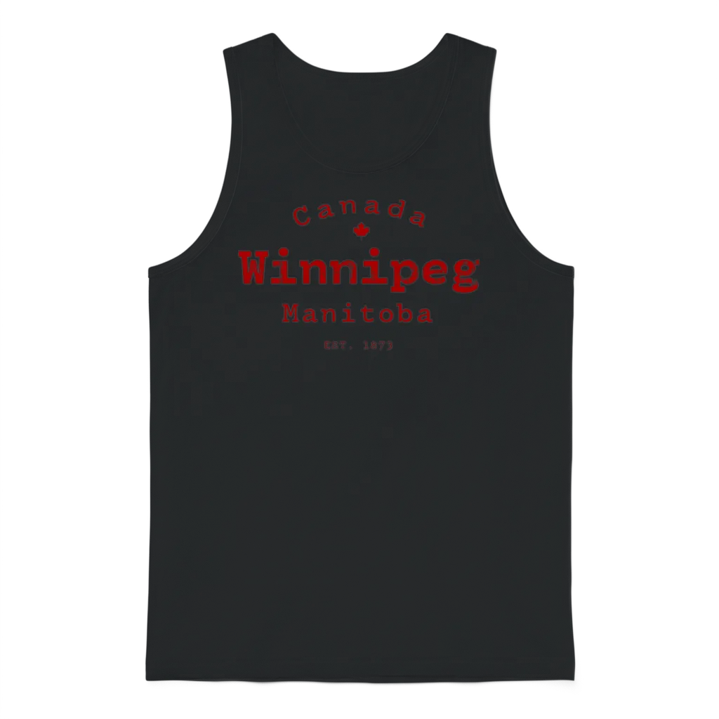 Winnipeg Manitoba Vintage Est 1873 Unisex Tank Top - Black