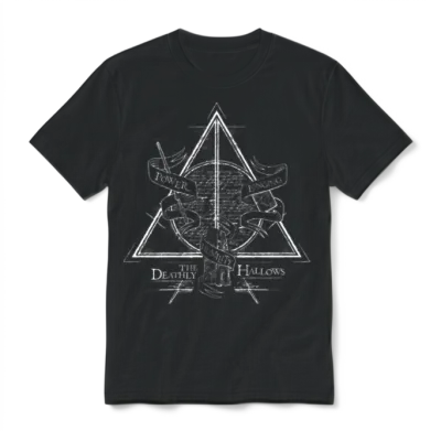 Harry Potter the Deathly Hallows Unisex T-Shirt - Black