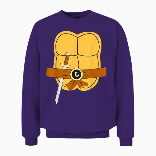 Mademark X Teenage Mutant Ninja Turtles - Leonardo Easy Halloween Costume Unisex Sweatshirt in Purple