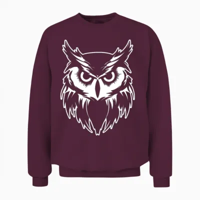 Owl Bird Birds Unisex Sweatshirt - Maroon