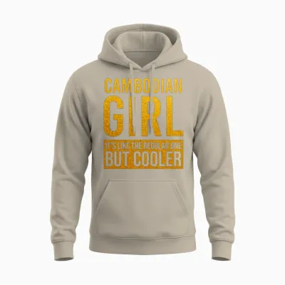 Cambodian Girl Funny Unisex Hoodie - Sand