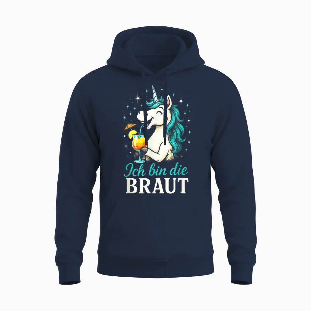 Ich Bin Die Braut - Einhorn Unisex Hoodie in Navy