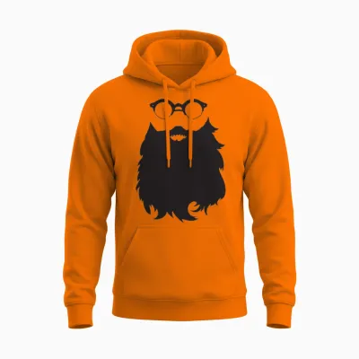 Beard Unisex Hoodie - Safety Orange