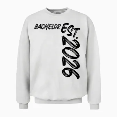 Bachelor Est. 2026 Graduation Study Exam Passed Unisex Sweatshirt - White