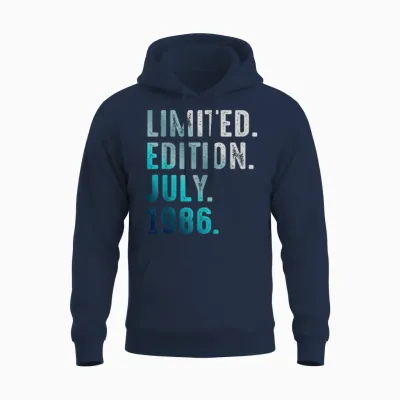 édition Limitée Juillet 1986 Retro Vintage 1986 Unisex Hoodie - Navy