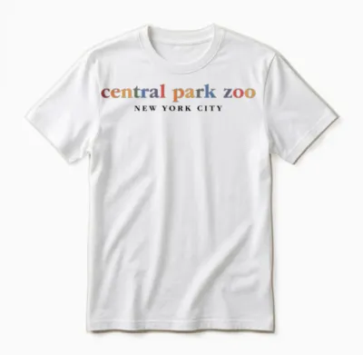Central Park Zoo New York City Unisex T-Shirt - White
