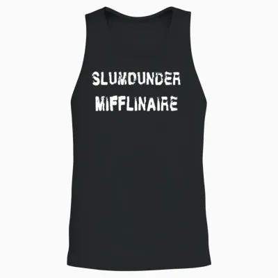 Slumdunder Mifflinaire Travel Retro Retro Unisex Tank Top - Black