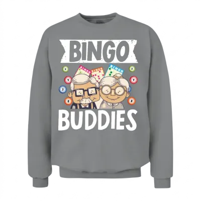 Bingo Buddies Funny Lucky Gambling Unisex Sweatshirt - Sport Grey