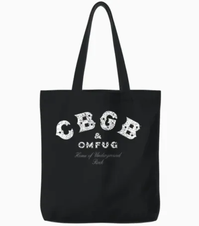 Cbgb – Classic Logo on Black Tote Bags - Black