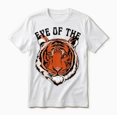 Eye of the the Tiger Retro Unisex T-Shirt - White