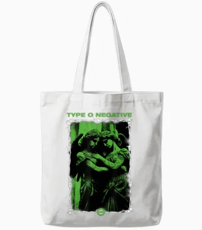 Type O Negative Angels T-Shirt, Black, S Tote Bags - White