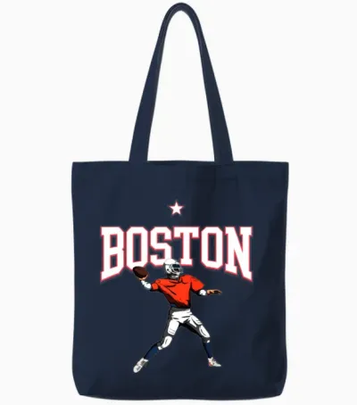 Boston Retro Sports Edition Tote Bags - Navy