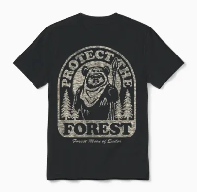 Star Wars - Ewok Protect the Forest Unisex T-Shirt - Black