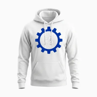 Tapfer Hart Wasserdicht - Thw Unisex Hoodie - White
