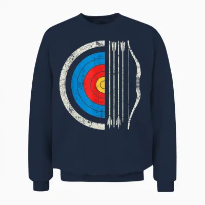 Target Archery Arrow Bow Archer Archery Sport Hunting Unisex Sweatshirt - Navy