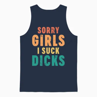 Funny Unisex Tank Top - Navy