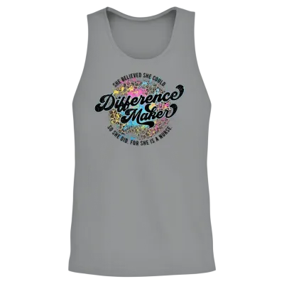 Retro Leopard Nurse Unisex Tank Top - Sport Grey