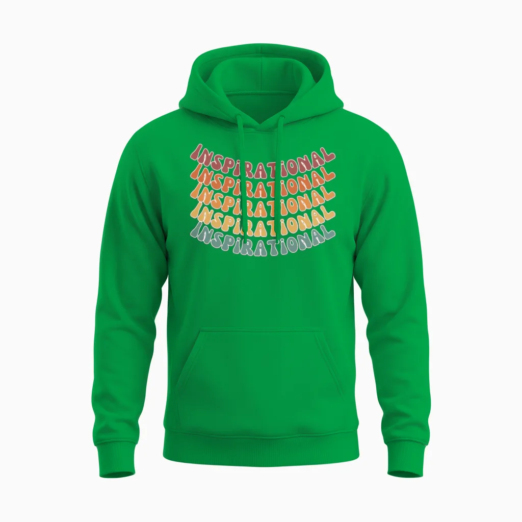 Inspirational Retro Colors Unisex Hoodie in Irish Green