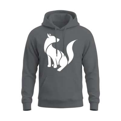 Fox Silhouette Kids Gift Lover Design 1 1 Unisex Hoodie - Charcoal