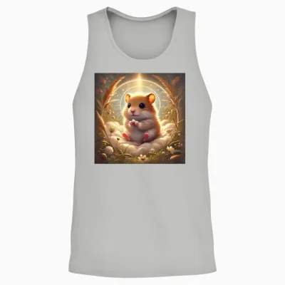 Hamster Mit Gänseblume – Niedliches Comic-Motiv Unisex Tank Top - Ash