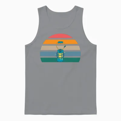 Retro Oil Lamp Unisex Tank Top - Sport Grey