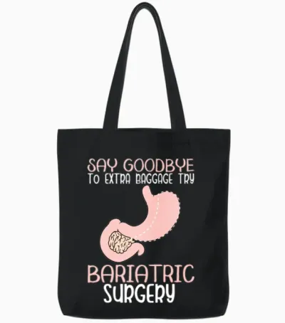 Funny Gastric Tote Bags - Black