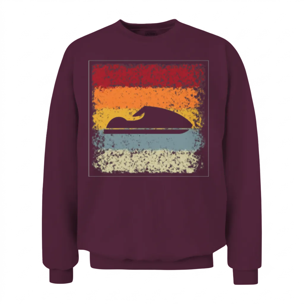 Jetski Retro Unisex Sweatshirt - Maroon