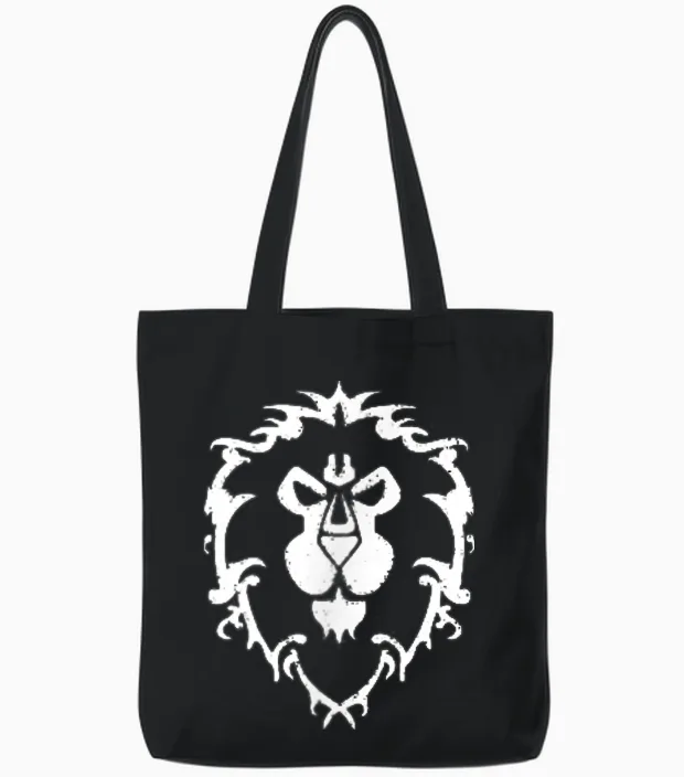 World of Warcraft Alliance Glory Dp 2024-4832 T-Shirt, Black, S Tote Bags in Black