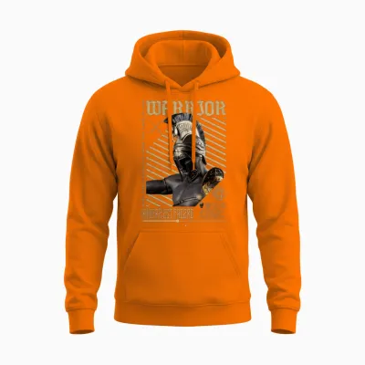 Warrior Modern Streetwear Unisex Hoodie - Safety Orange