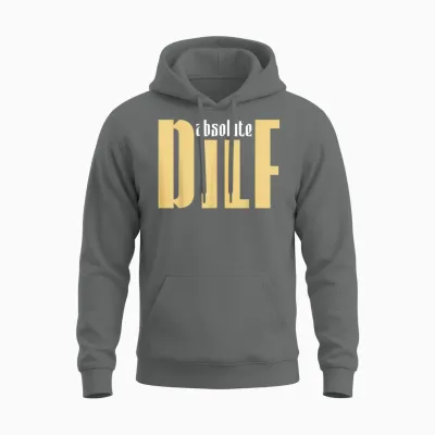 Funny Sayings Dilf Unisex Hoodie - Graphite Heather