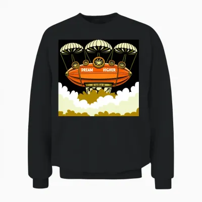 Dream Higher Airship Unisex Sweatshirt - Black