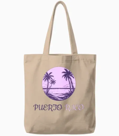 Puerto Rico Tote Bags - Natural