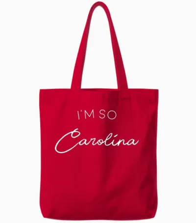 I'm So Carolina Tote Bags - Red